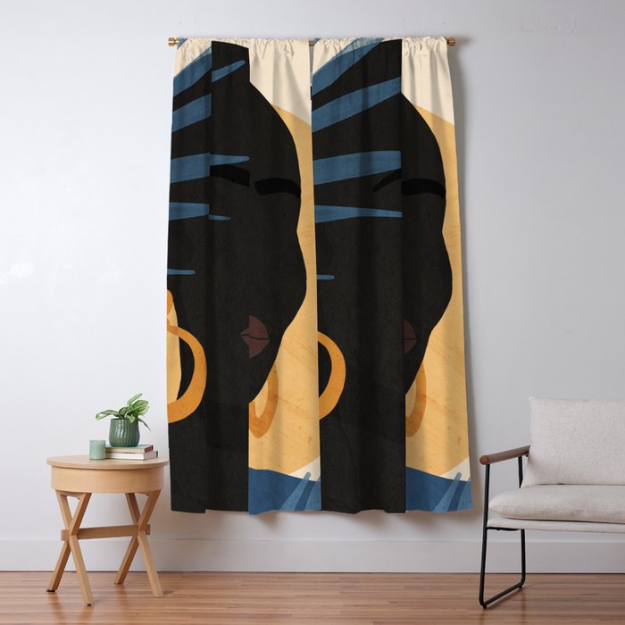 Tropical Girl 25 Window Curtain Gallery Image 1