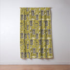 Tropical Tiki Green Window Curtain Gallery Image 3