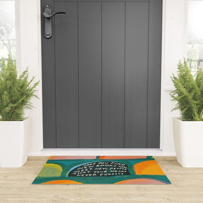 Meet New Books, Meet New People - Book Lover Art Welcome Mat Gallery Image 3