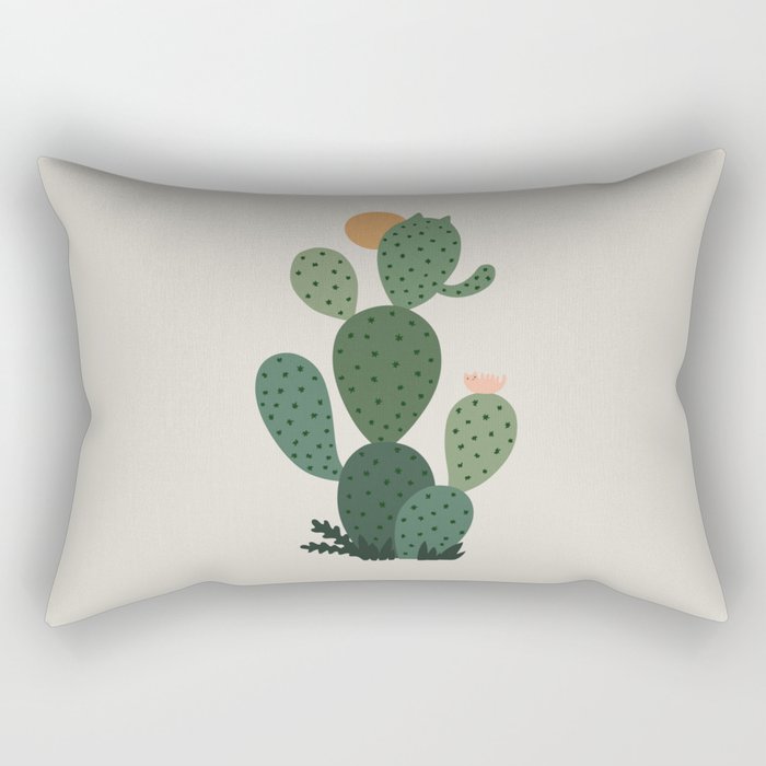 Cat Plants: Cat-tus Rectangular Pillow Gallery Image 1