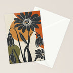 Modern Daisies in Contrast Stationery Card Gallery Image 2