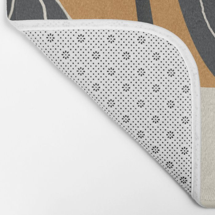 Modern Daisies in Contrast Bath Mat Gallery Image 2