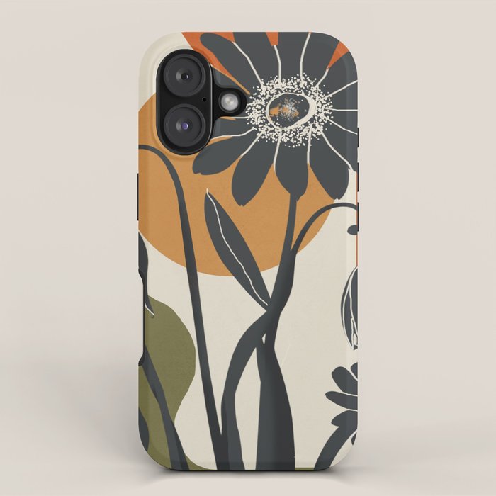Modern Daisies in Contrast iPhone Case Gallery Image 1
