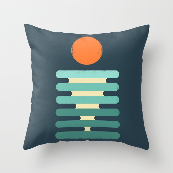 Minimalist ocean Throw Pillow Gallery Image 6