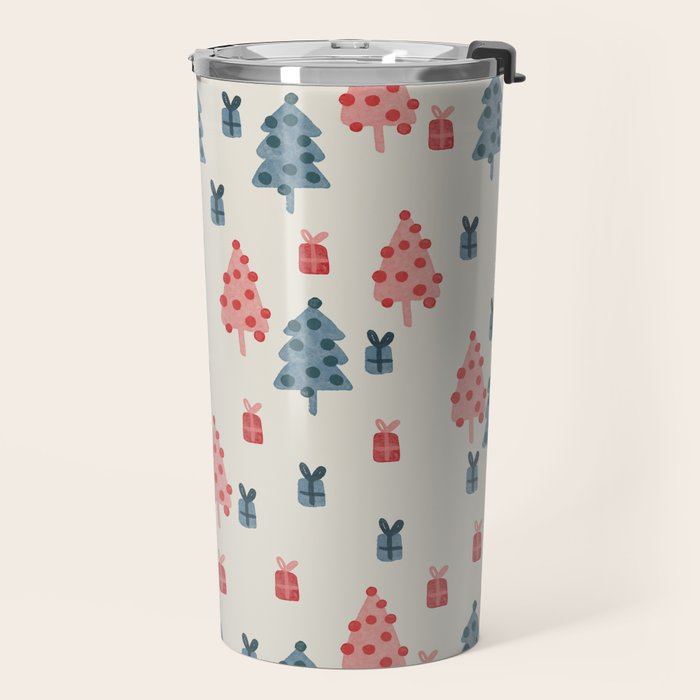 Christmas Trees & Gifts Travel Mug Gallery Image 2