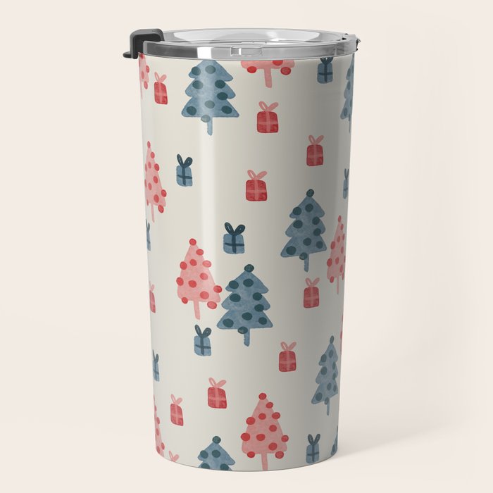 Christmas Trees & Gifts Travel Mug Gallery Image 3