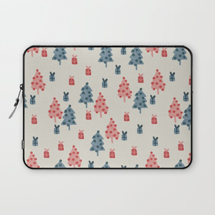 Christmas Trees & Gifts Laptop Sleeve Gallery Image 1