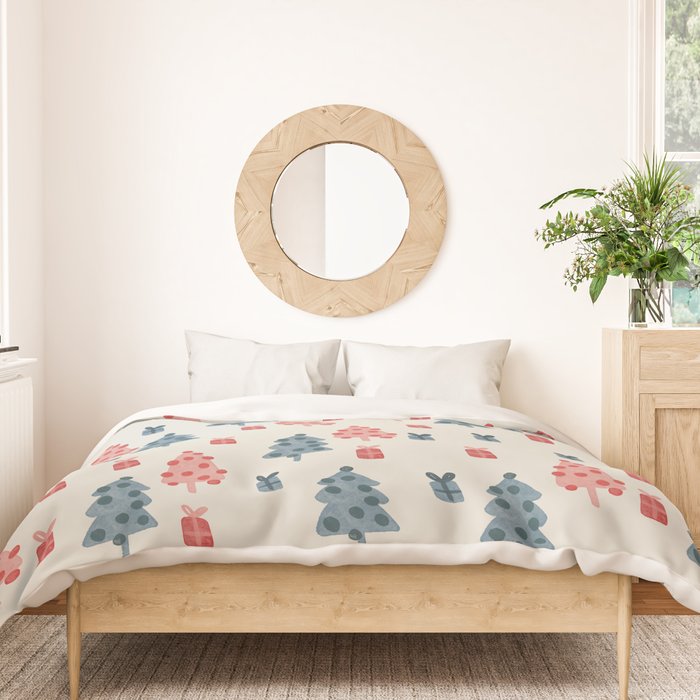Christmas Trees & Gifts Duvet Cover Gallery Image 3