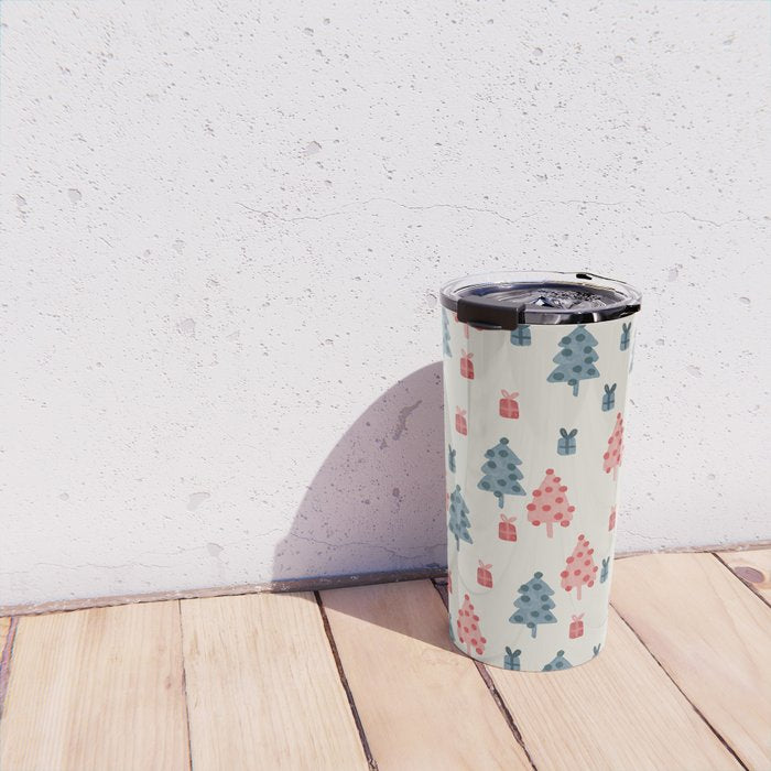 Christmas Trees & Gifts Travel Mug Gallery Image 4
