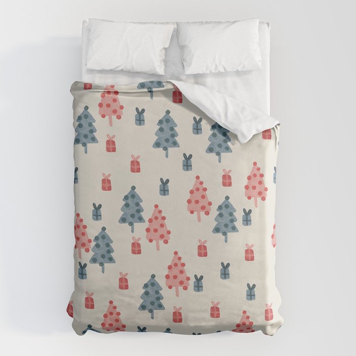 Christmas Trees & Gifts Duvet Cover Gallery Image 1