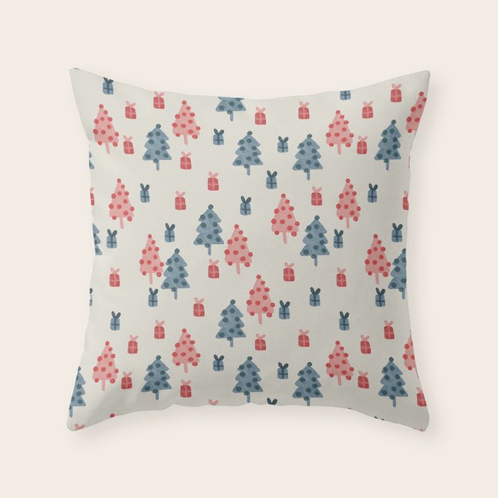 Christmas Trees & Gifts Throw Pillow Gallery Image 6