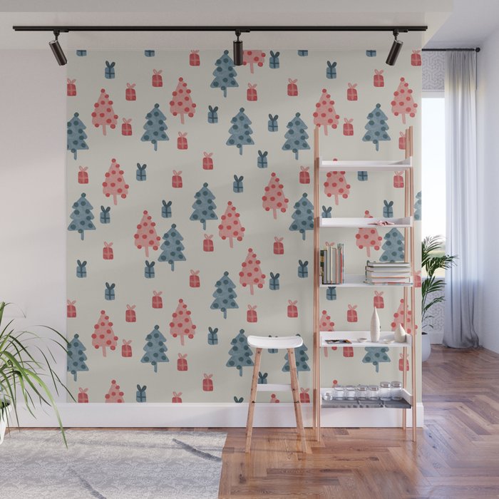 Christmas Trees & Gifts Wall Mural Gallery Image 1
