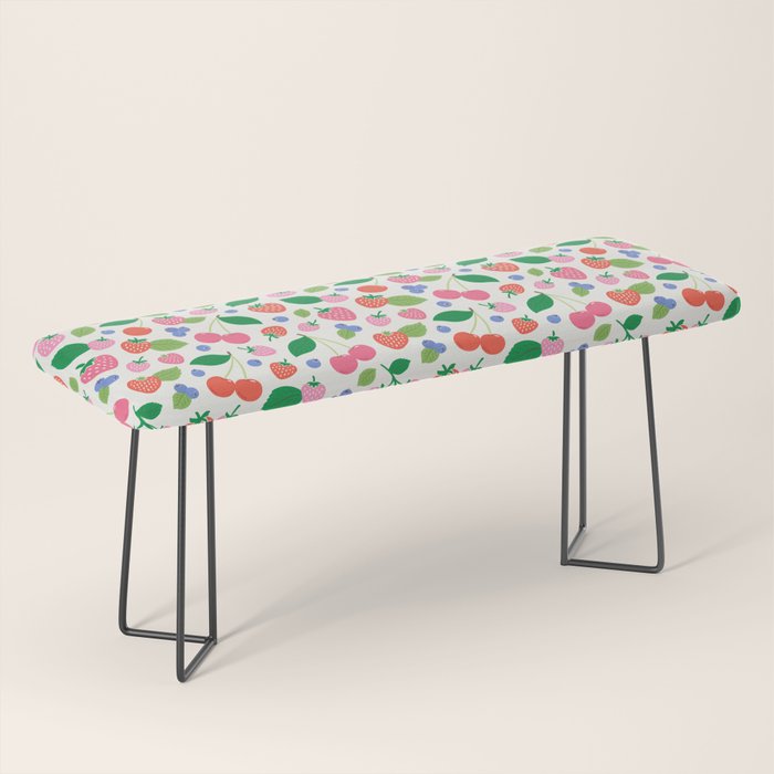 Strawberries and Cherries - Bright Colors Bench Gallery Image 1