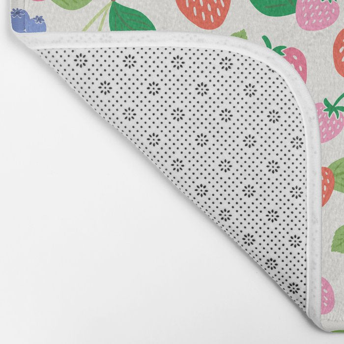 Strawberries and Cherries - Bright Colors Bath Mat Gallery Image 2