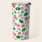 Strawberries and Cherries - Bright Colors Travel Mug Gallery Image 2