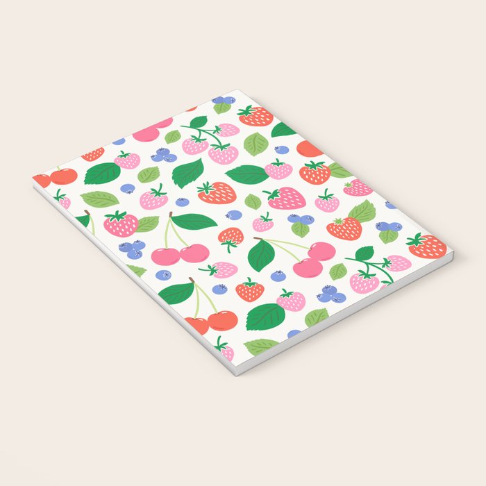 Strawberries and Cherries - Bright Colors Notebook Gallery Image 3