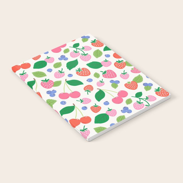 Strawberries and Cherries - Bright Colors Notebook Gallery Image 2
