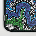 Authentic Aboriginal Art - The River (green) Laptop Sleeve Gallery Image 3