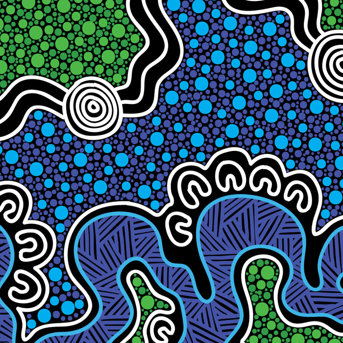 Authentic Aboriginal Art - The River (green) Coffee Mug Gallery Image 2