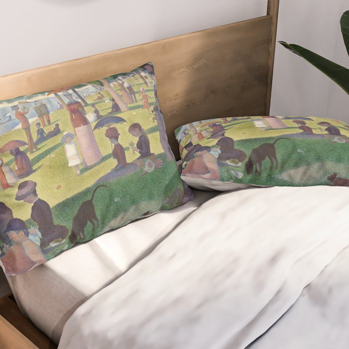 A Sunday on La Grande Jatte by Georges Seurat Pillow Sham Gallery Image 2