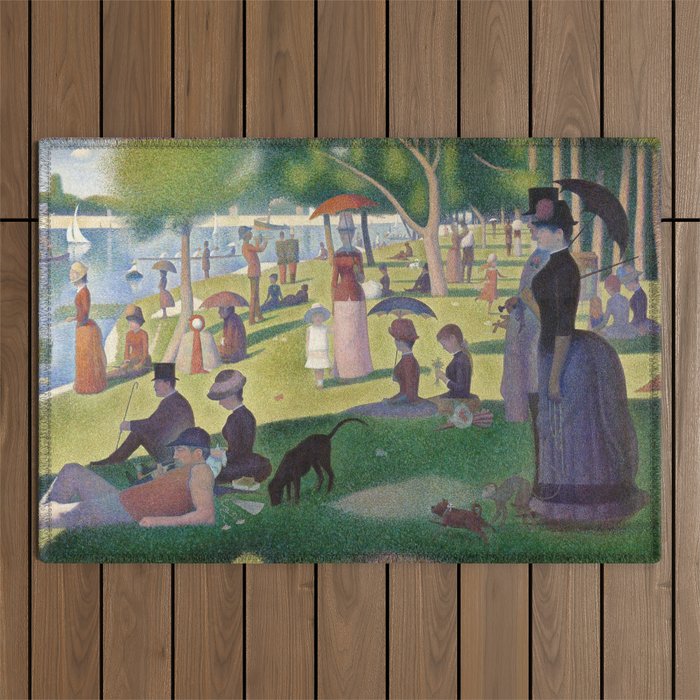 A Sunday on La Grande Jatte by Georges Seurat Outdoor Rug Gallery Image 1