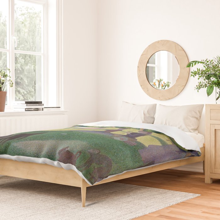 A Sunday on La Grande Jatte by Georges Seurat Duvet Cover Gallery Image 2