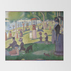 A Sunday on La Grande Jatte by Georges Seurat Throw Blanket Gallery Image 2
