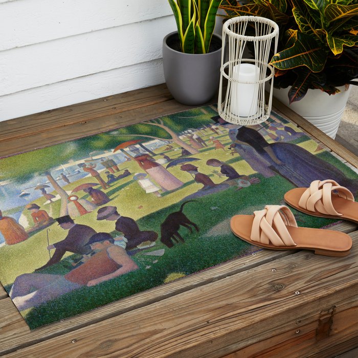 A Sunday on La Grande Jatte by Georges Seurat Outdoor Rug Gallery Image 2