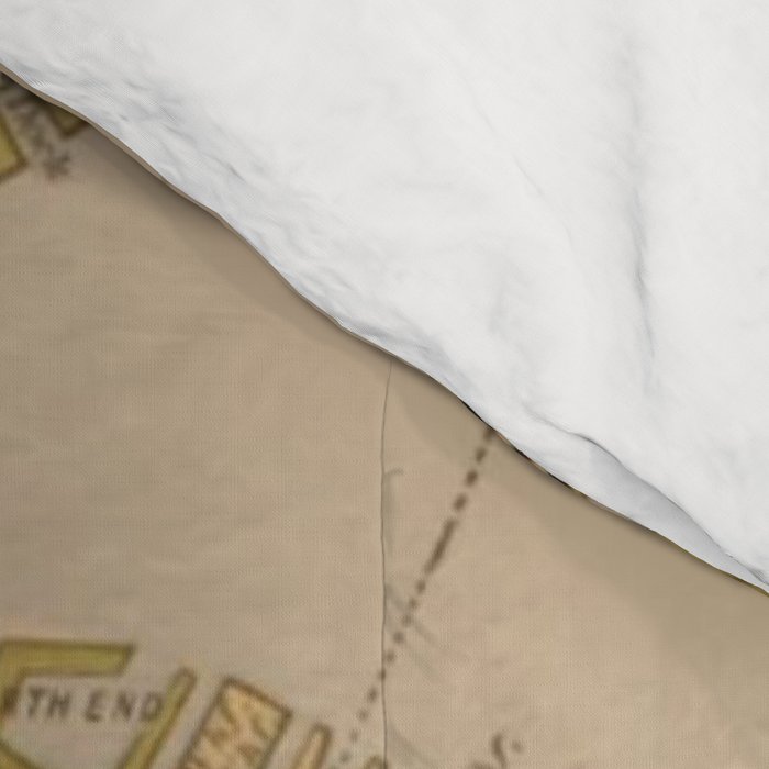 Vintage Map of Boston MA (1902) Comforter Gallery Image 4