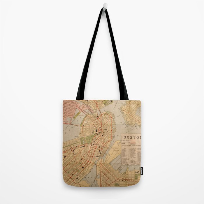 Vintage Map of Boston MA (1902) Tote Bag Gallery Image 2
