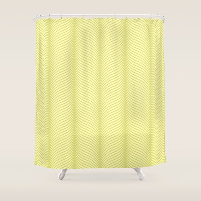 Elysian XX Pastel Lime Green Shower Curtain Gallery Image 1