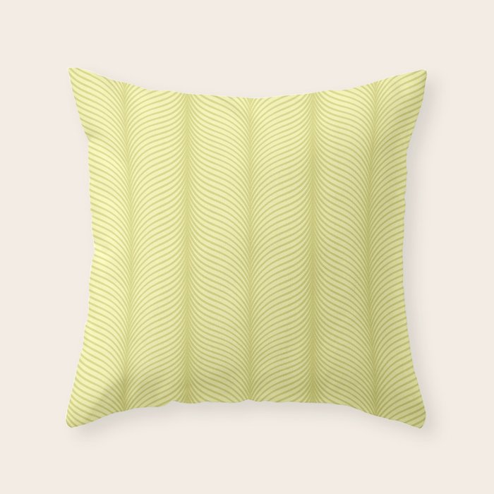 Elysian XX Pastel Lime Green Throw Pillow Gallery Image 6