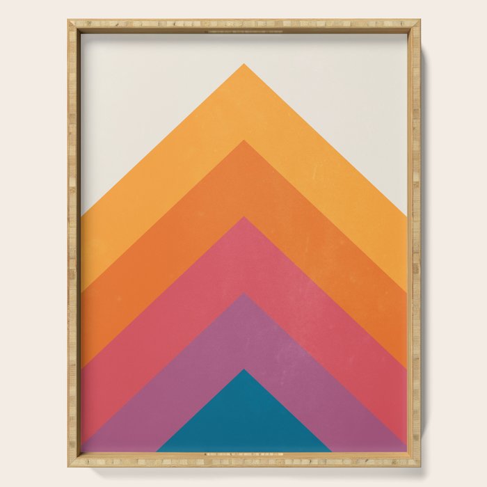 Candy Chevrons: Vintage 80s California Edition Serving Tray Gallery Image 1