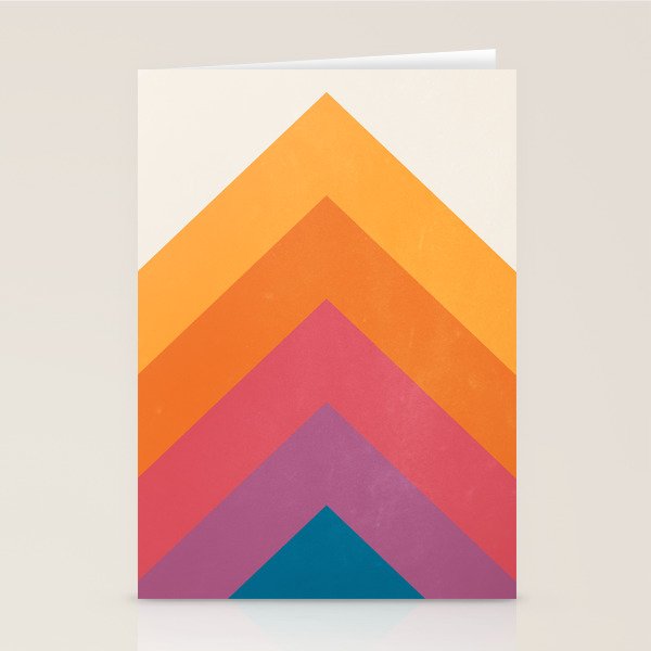 Candy Chevrons: Vintage 80s California Edition Stationery Card Gallery Image 1