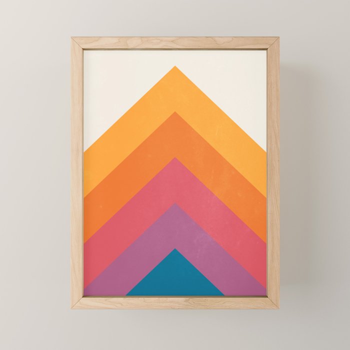Candy Chevrons: Vintage 80s California Edition Mini Art Print Gallery Image 1
