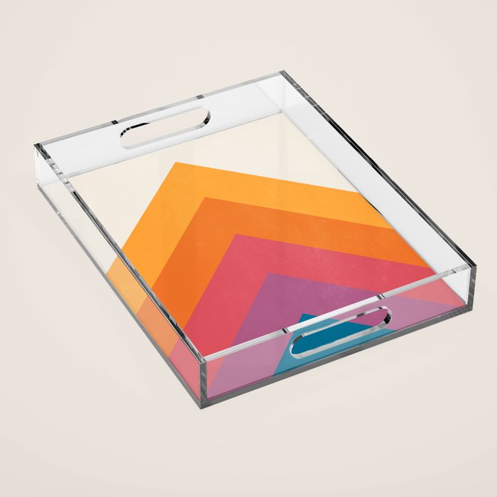 Candy Chevrons: Vintage 80s California Edition Acrylic Tray Gallery Image 1
