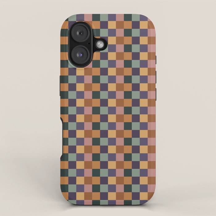 Checkered Multicolor Pattern XII Retro iPhone Case Gallery Image 1
