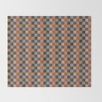 Checkered Multicolor Pattern XII Retro Throw Blanket Gallery Image 2