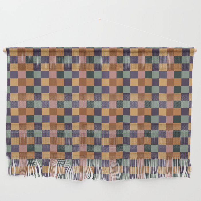 Checkered Multicolor Pattern XII Retro Wall Hanging Gallery Image 1