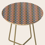 Checkered Multicolor Pattern XII Retro Side Table Gallery Image 2