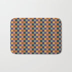 Checkered Multicolor Pattern XII Retro Bath Mat Gallery Image 1