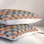 Checkered Multicolor Pattern XII Retro Pillow Sham Gallery Image 3