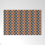 Checkered Multicolor Pattern XII Retro Welcome Mat Gallery Image 1