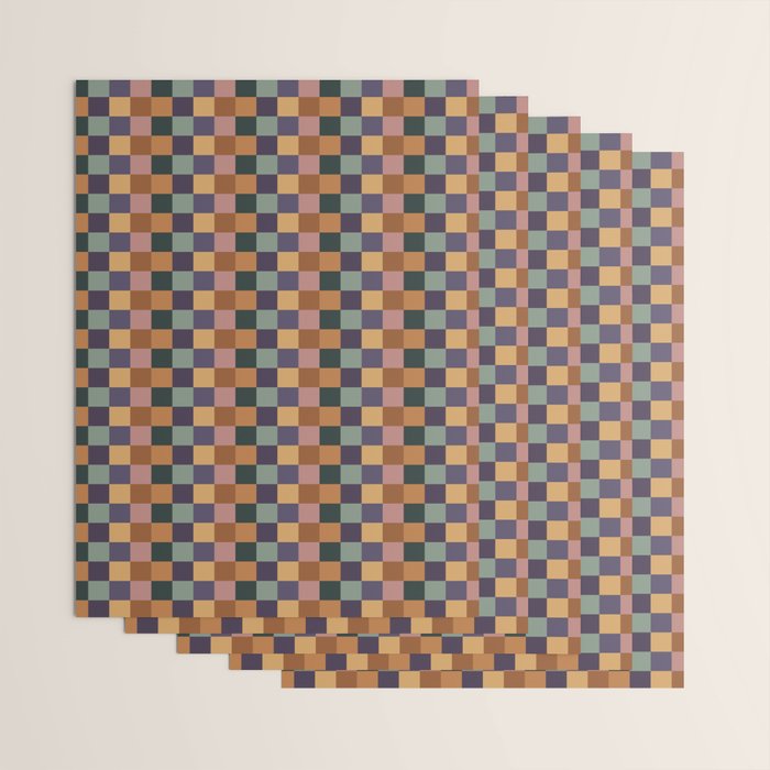 Checkered Multicolor Pattern XII Retro Wrapping Paper Gallery Image 3