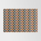 Checkered Multicolor Pattern XII Retro Rug Gallery Image 2