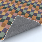 Checkered Multicolor Pattern XII Retro Rug Gallery Image 4