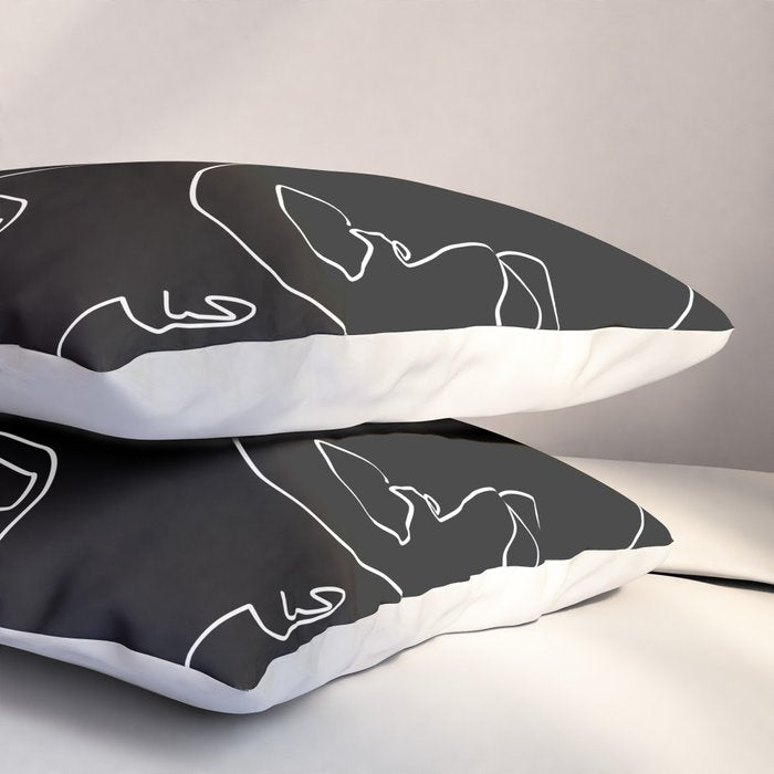 Faces in Dark Pillow Sham Gallery Image 3