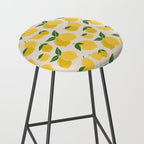 Les Citrons | 01 - Retro Lemon Print Abstract Lemons Stool Gallery Image 2
