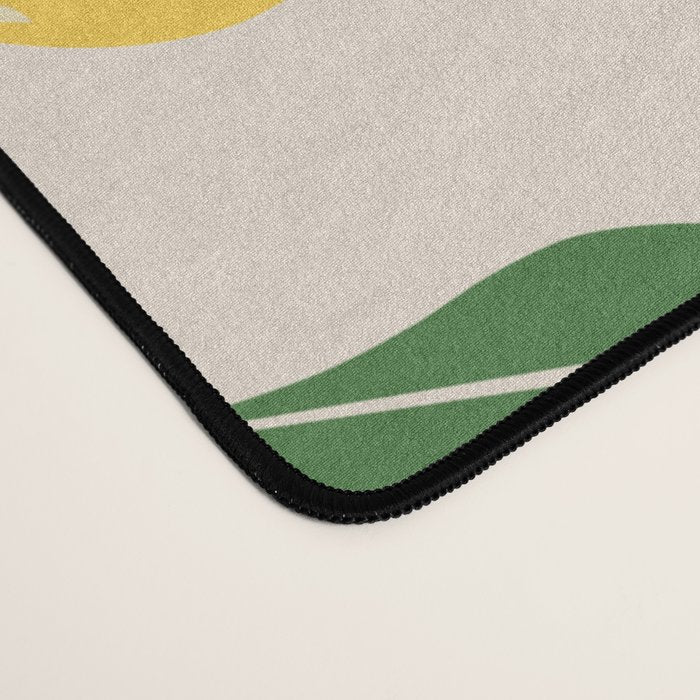 Les Citrons | 01 - Retro Lemon Print Abstract Lemons Desk Mat Gallery Image 4