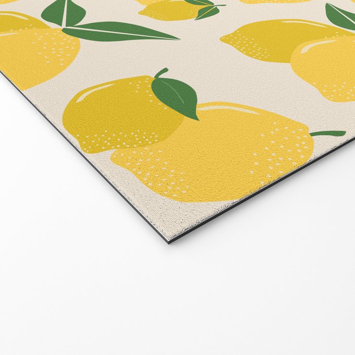 Les Citrons | 01 - Retro Lemon Print Abstract Lemons Welcome Mat Gallery Image 2